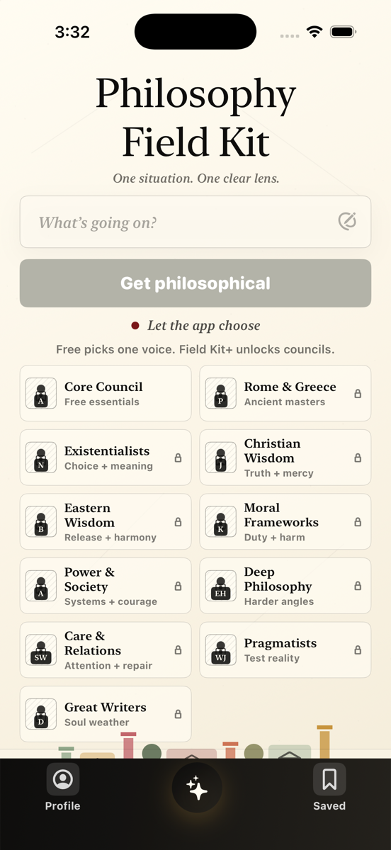 Philosophy Field Kit home screen preview